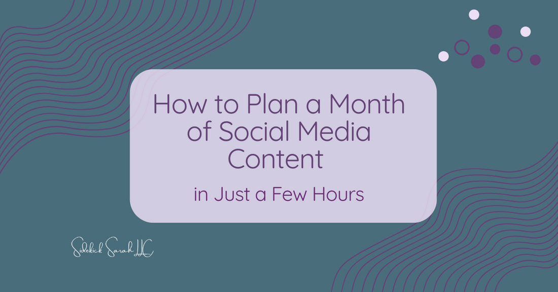 How to plan a month of social media content in just a few hours