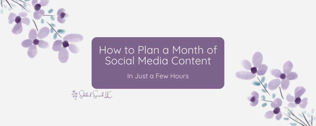 how to plan a month of social media content in just a few hours